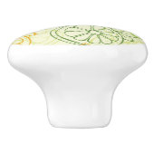 Bouton De Porte En Céramique Motif de citron (Côté)