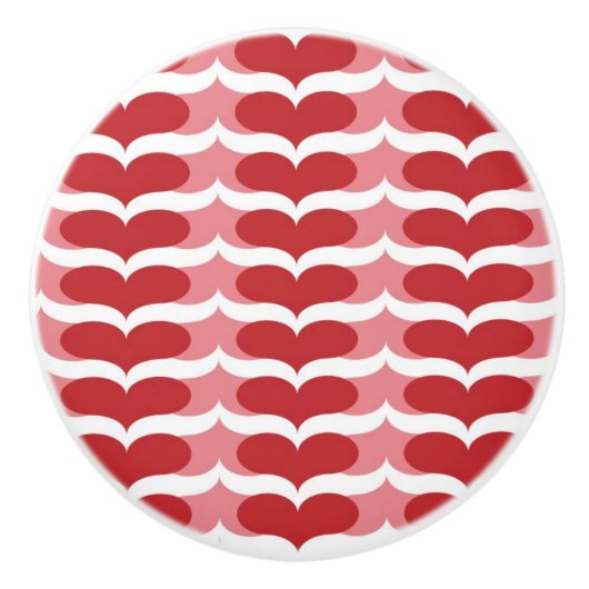 Bouton De Porte En Céramique Motif de coeur (Devant)