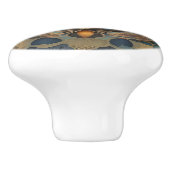 Bouton De Porte En Céramique Motif de couleurs rousses rustiques (Côté)