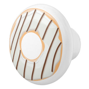 Bouton De Porte En Céramique Motif de Donuts Colorés Rétro pour une Fête Amusan