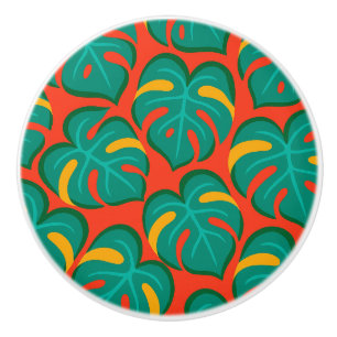 Bouton De Porte En Céramique Motif de Fiesta Tropicale