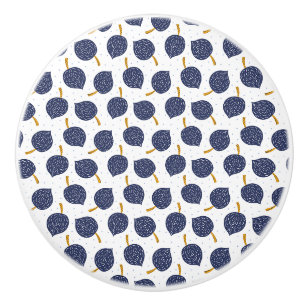 Bouton De Porte En Céramique Motif de fruits de la bombe Abstraite bleue marine