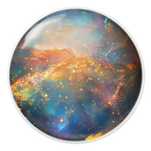 Bouton De Porte En Céramique Motif de gemme coloré Opal
