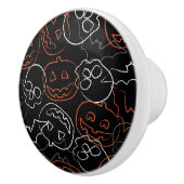 Bouton De Porte En Céramique Motif de Halloween (Droite)