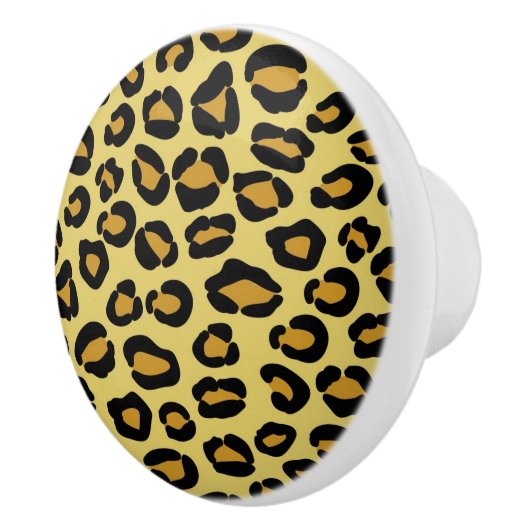 Bouton De Porte En Céramique Motif de léopard (Droite)