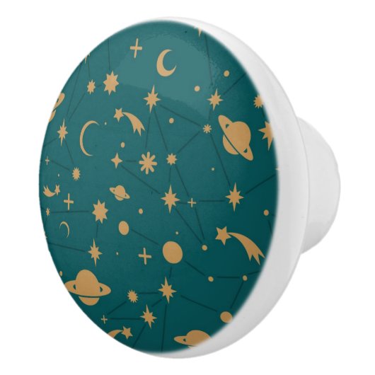 Bouton De Porte En Céramique Motif de l'espace (Droite)