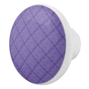 Bouton De Porte En Céramique Motif de losange pourpre