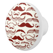 Bouton De Porte En Céramique Motif de moustache, rétro style 3 (Droite)
