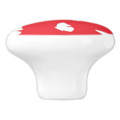 Bouton De Porte En Céramique Motif de papillon 2 (Côté)