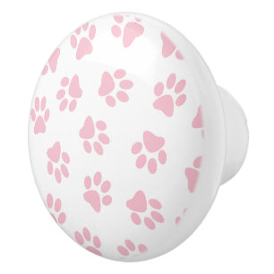 Bouton De Porte En Céramique Motif De Pâtes, Poches De Chien, Bébés Pailles Ros