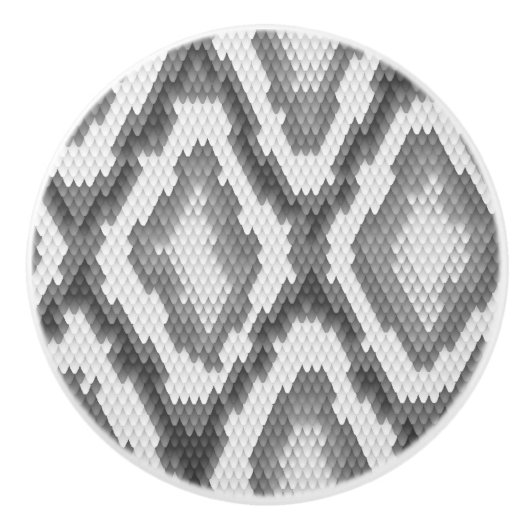 Bouton De Porte En Céramique Motif de peau de serpent de python (Devant)