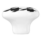 Bouton De Porte En Céramique motif de pied de (Côté)