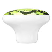 Bouton De Porte En Céramique Motif de pierres gemmes vertes de Peridot (Côté)