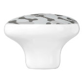 Bouton De Porte En Céramique Motif de texture osseuse en niveaux de gris (Côté)