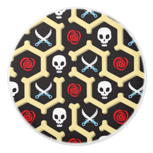 Bouton De Porte En Céramique Motif de thème de bandit