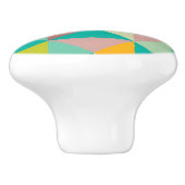 Bouton De Porte En Céramique Motif de triangles (Côté)