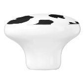 Bouton De Porte En Céramique Motif de vache (Côté)