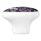 Bouton De Porte En Céramique Motif de "vaudou" (Côté)