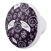 Bouton De Porte En Céramique Motif de "vaudou" (Droite)