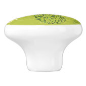 Bouton De Porte En Céramique Motif d'ensemble d'ananas sur le vert (Côté)