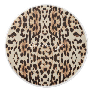 Bouton De Porte En Céramique Motif des points Leopard Thunder_Cove