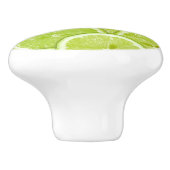 Bouton De Porte En Céramique Motif Des Tranches De Chaux Vertes (Côté)