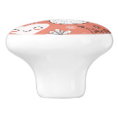 Bouton De Porte En Céramique Motif d'inséparables (Côté)