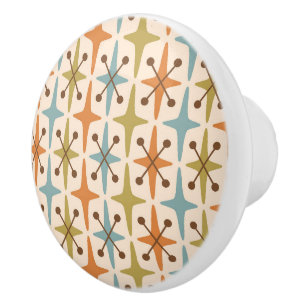 Bouton De Porte En Céramique Motif Éclaté de Style Mid Century Modern