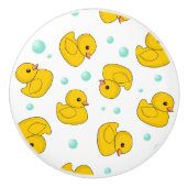 Bouton De Porte En Céramique Motif en caoutchouc mignon de canard (Devant)