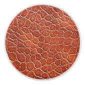 Bouton De Porte En Céramique Motif en cuir (Devant)