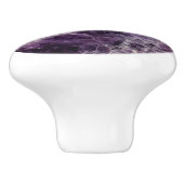 Bouton De Porte En Céramique Motif en marbre violet foncé (Côté)