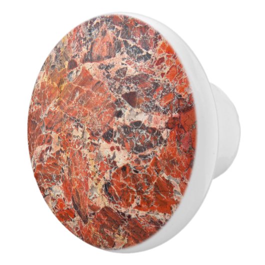 Bouton De Porte En Céramique Motif en pierre orange Jasper (Droite)