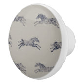 Bouton De Porte En Céramique Motif équestre classique (Droite)