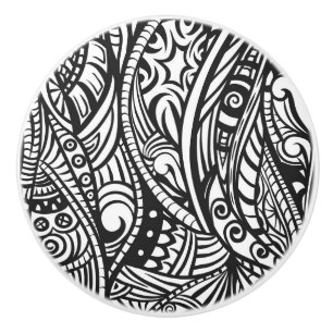 Bouton De Porte En Céramique Motif ethnique 3