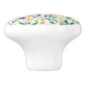 Bouton De Porte En Céramique Motif floral (Côté)