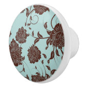 Bouton De Porte En Céramique Motif floral 10 (Droite)