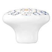 Bouton De Porte En Céramique Motif floral 3 (Côté)