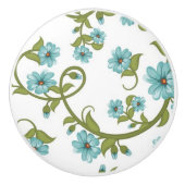 Bouton De Porte En Céramique Motif floral 9 (Devant)