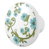 Bouton De Porte En Céramique Motif floral 9 (Droite)