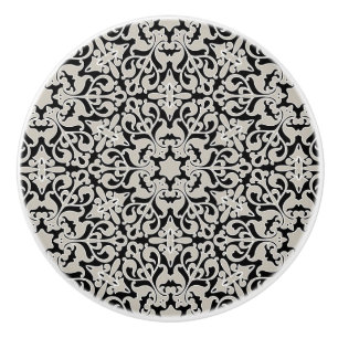 Bouton De Porte En Céramique Motif floral arabe