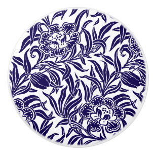 Bouton De Porte En Céramique Motif floral botanique vintage Art Nouveau