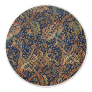 Bouton De Porte En Céramique Motif floral broderie vintage windrush Morris