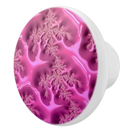 Bouton De Porte En Céramique Motif fractal ~ Bizarre Freaky Weird Mindboming (Droite)