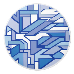 Bouton De Porte En Céramique Motif géométrique 2