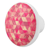 Bouton De Porte En Céramique Motif géométrique de fleur (Droite)