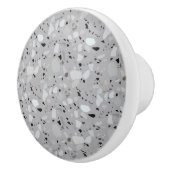 Bouton De Porte En Céramique Motif Grey Terrazzo (Droite)