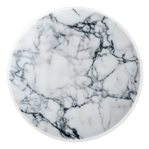 Bouton De Porte En Céramique Motif gris marbre naturel
