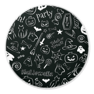 Bouton De Porte En Céramique Motif Halloween 1