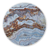 Bouton De Porte En Céramique Motif Lace Agate Rock (Devant)