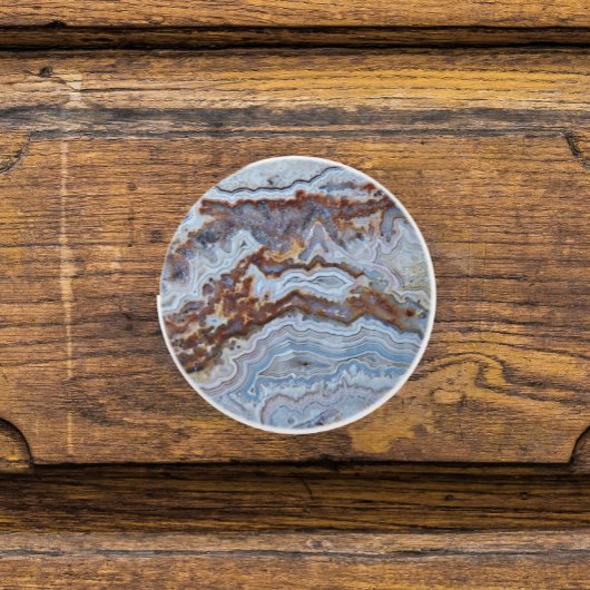 Bouton De Porte En Céramique Motif Lace Agate Rock